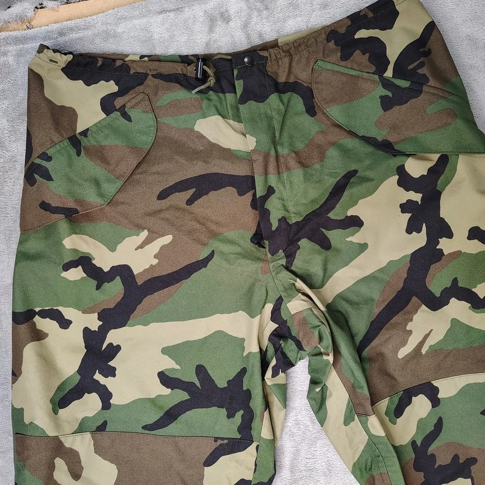 US Military Pants Men Large Short Woodland Rain Pants Gore Extended Cold Weather